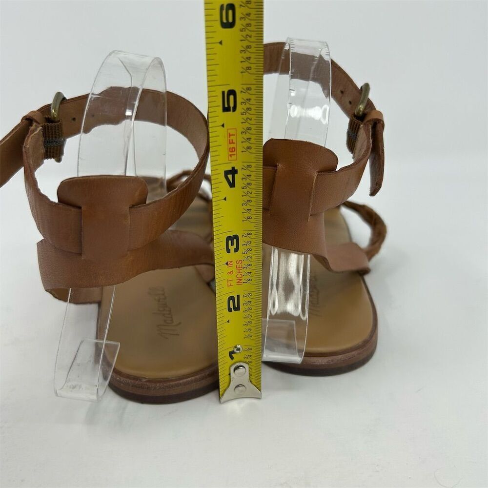 Madewell Cassia Whipstitch Sandals English Saddle Brown Size 10 Summer Casual - Picture 8 of 12